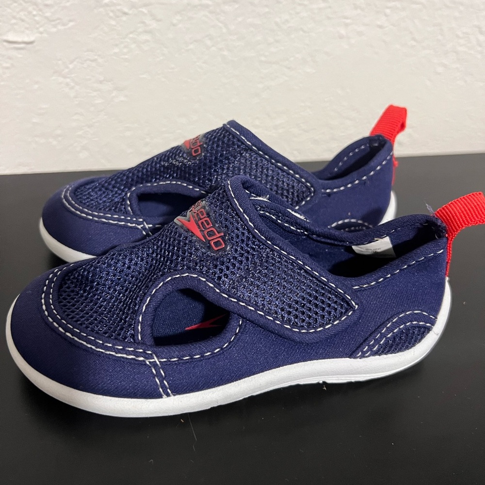 Toddler baby Speedo Water Swim shoes Velcro strap (M 7/8)